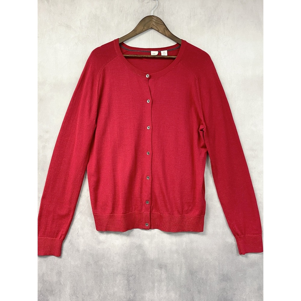 Gap Cardigan Sweater Extra Fine Merino Wool Size XL Tall Preppy Academia Classic